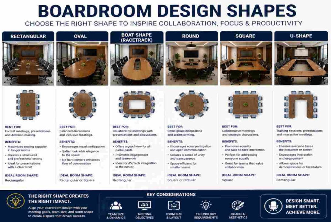 boardroom design shapes