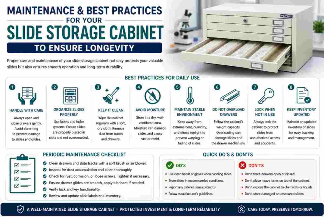 slide storage cabinet