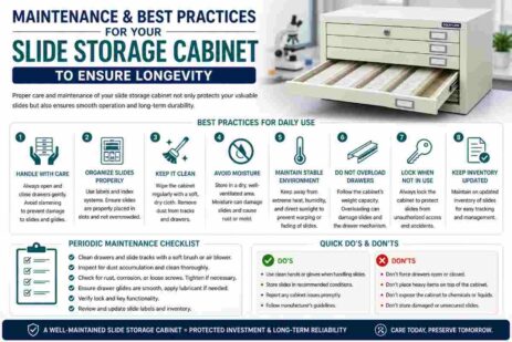 slide storage cabinet